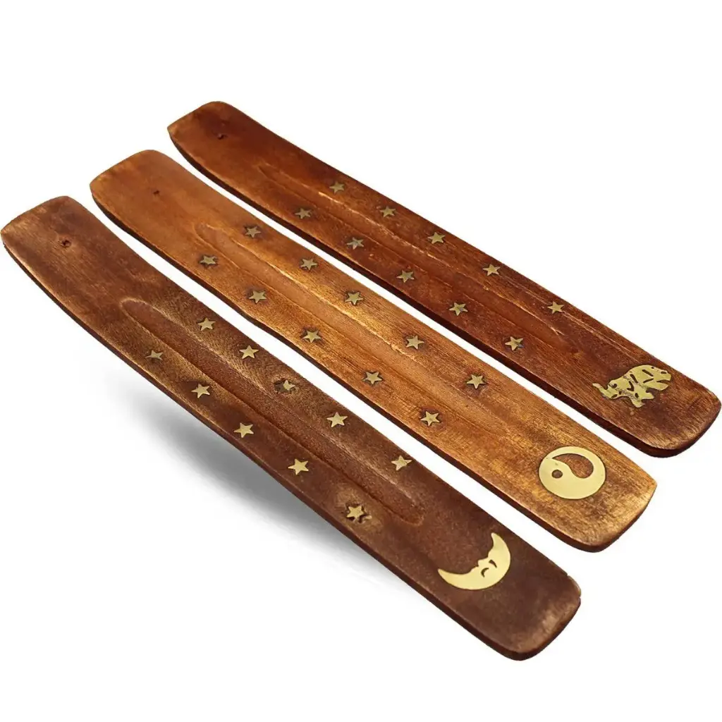Incense Holder with Brass Inlay