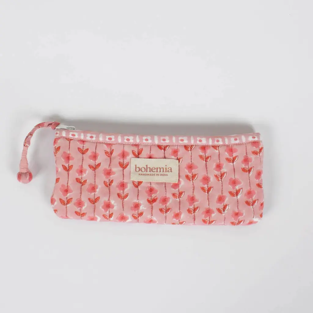 [BO004] Garland Pencil Case, Vintage Pink