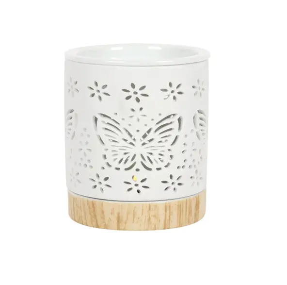 Matte Ceramic Butterfly Oil Burner