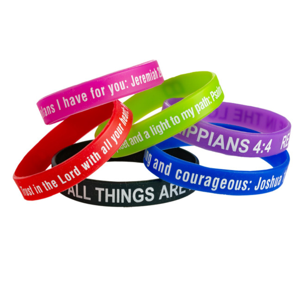 Bible verse silicone wrist bands (Test Item)