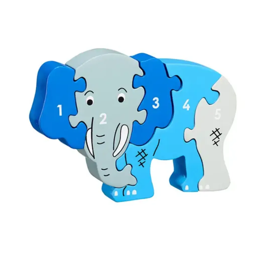 Elephant 1 to 5 Puzzle Wooden Toy