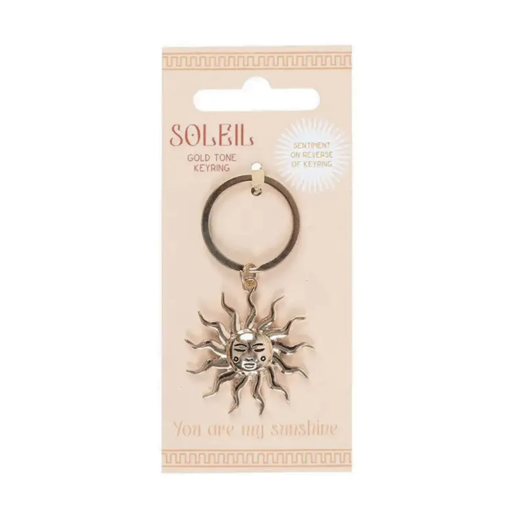 Gold Sun Keyring