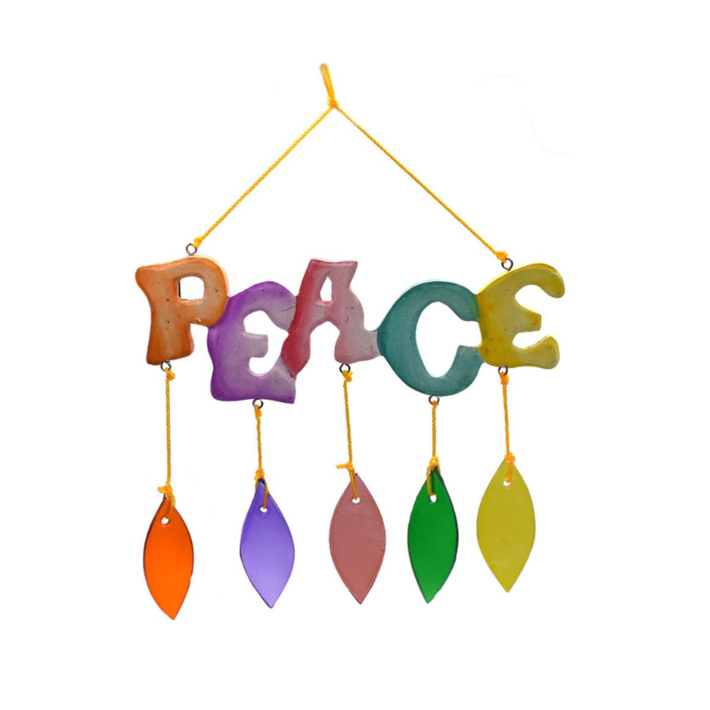 Peace Wood Mobile