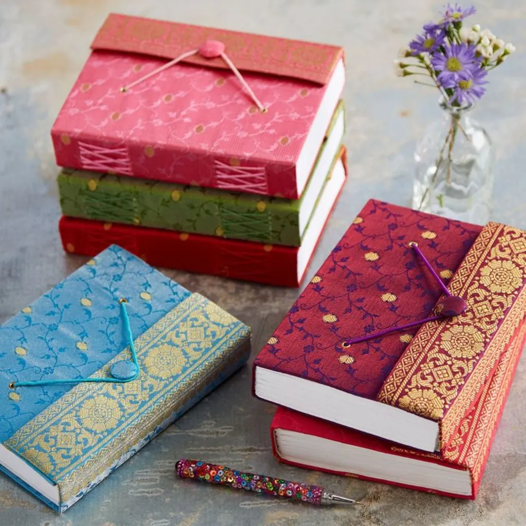 Large Sari Fabric Journal Notebook