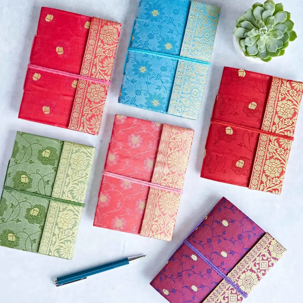 Medium Sari Fabric Journal Notebook