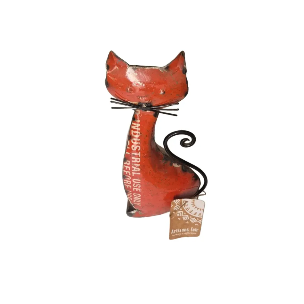 Small Red Metal Cat