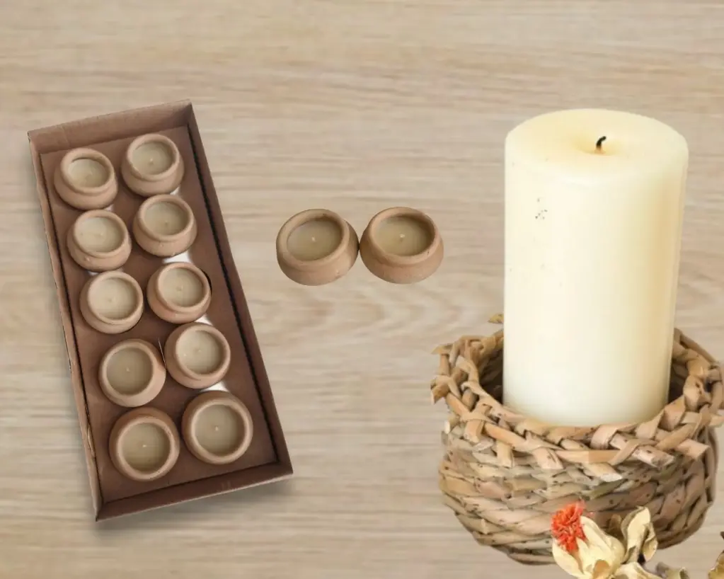 Handmade Clay Tea Lights