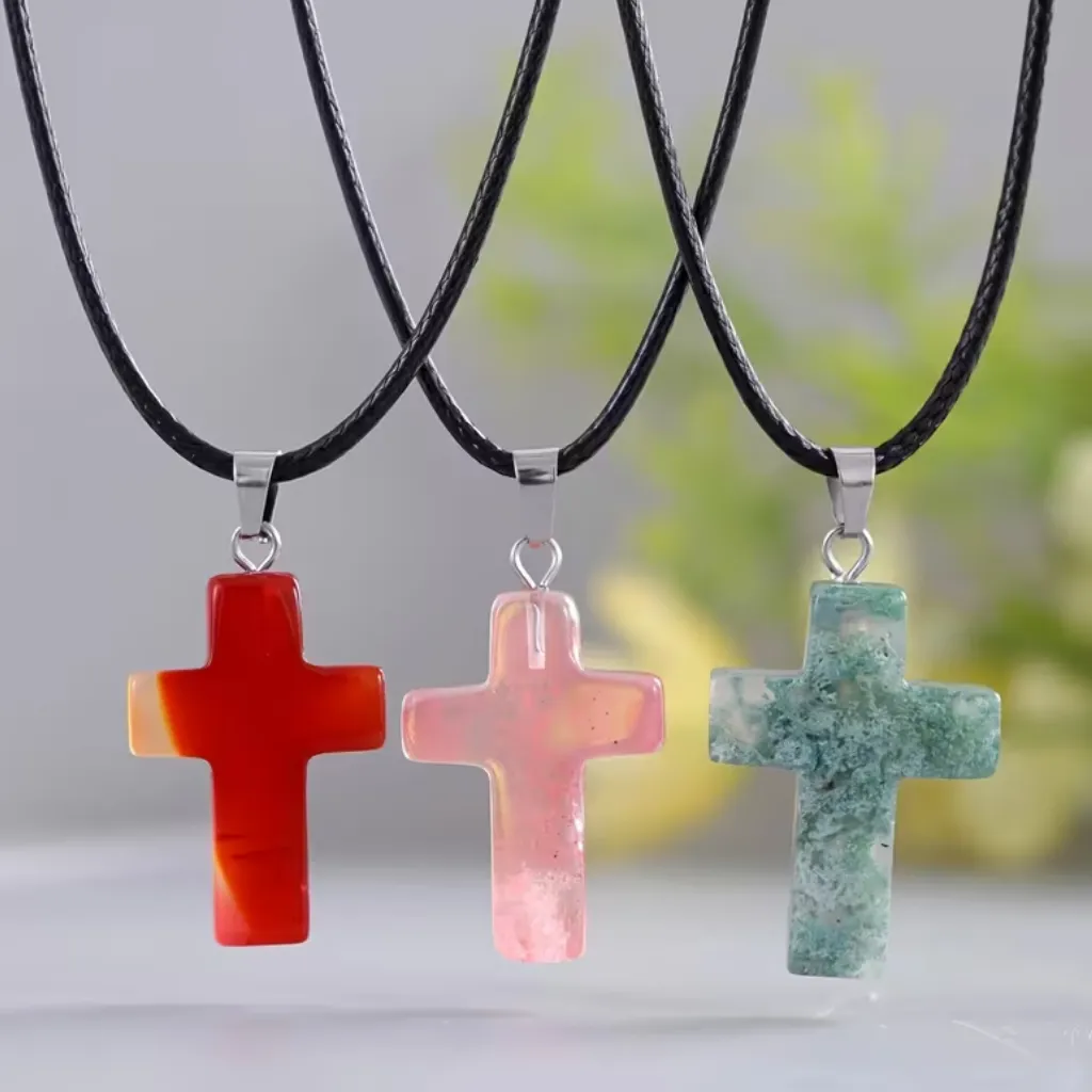 [AB021] cross colour pendants