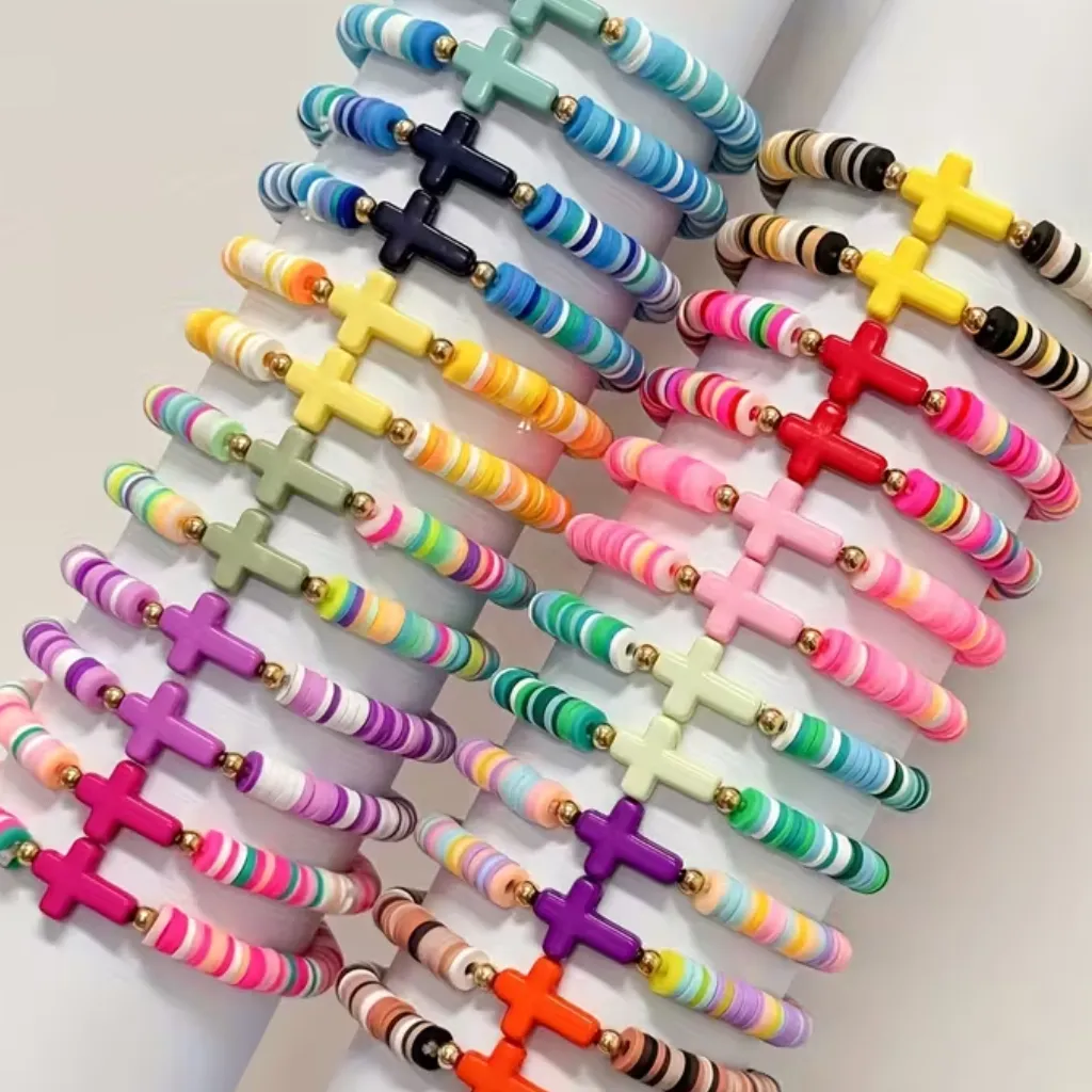 [AB047] cross colour bracelet