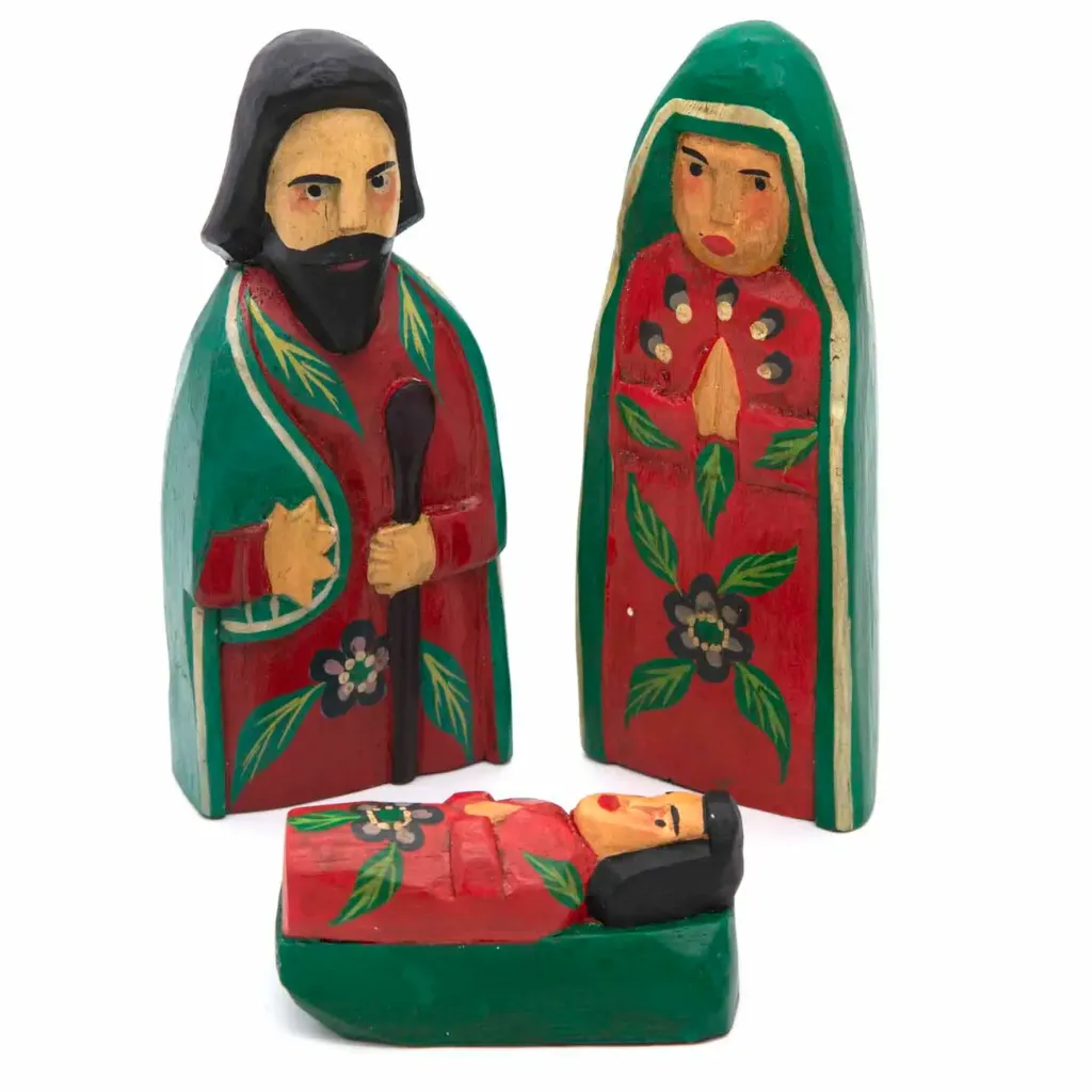 Indonesian  Wooden Nativity Set
